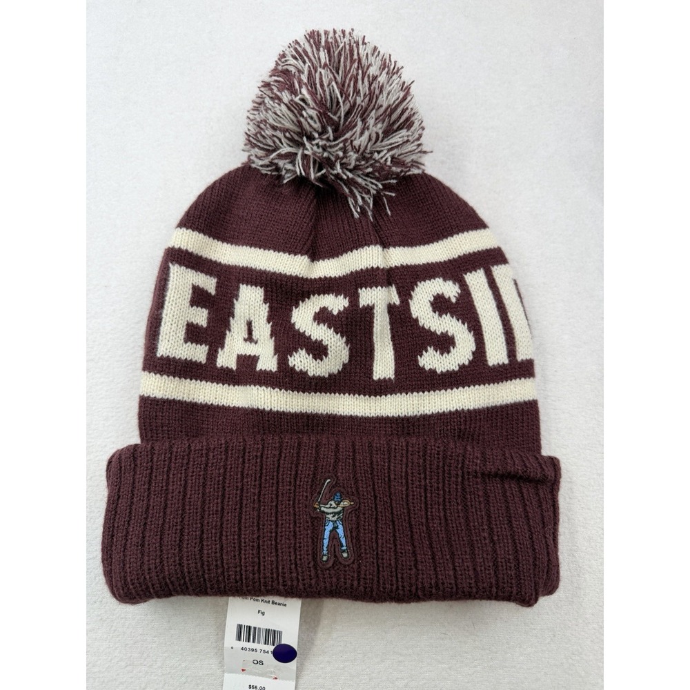 Eastside Golf Men's Pom Knit Golf Beanie Fig Fleece Lined New MSRP: $55